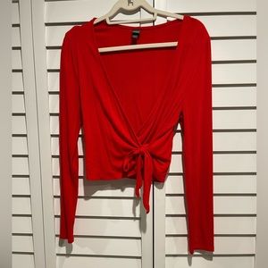 Very flattering wrap crop top